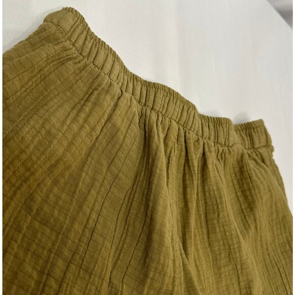 Wonderly Women's 100% Cotton Gauze Ankle Pants Olive Size Small - Picture 7 of 10